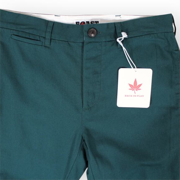 BOAST USA Mens 30x32 Patch Canvas Chino Pant ForestGreen Cotton Flat NWT - Picture 10 of 13